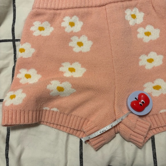Altar’d State Pink Daisy Knit Shorts - Picture 7 of 8